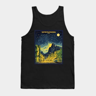 Distrito Federal Brazil Starry Night Vintage Tourism Travel Poster Tank Top